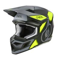 Oneal Шлем кроссовый 3Series Neon Vision V.24 серый/желтый в Кемерове