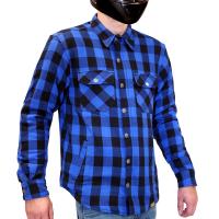 MCP Моторубашка мужская Rebel Full kevlar, черно-светло синий в Кемерове