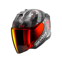 Shark Шлем Skwal I3 Jet Hellcat Mat Black/Chrome/Red в Кемерове