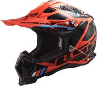 LS2 Мотошлем MX700 Subverter Evo Stomp Черно-оранжевый в Кемерове