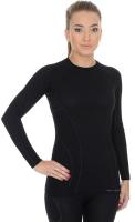 Brubeck Футболка женская Active Wool Черный в Кемерове