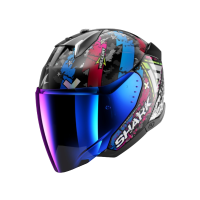 Shark Шлем Skwal I3 Jet Hellcat Black/Chrome/Blue в Кемерове
