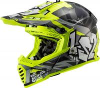 LS2 Шлем MX437 Fast Mini Crusher Черно-желтый в Кемерове