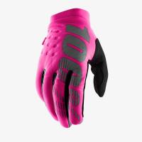 100% Мотоперчатки текстильные женские Brisker Neon/Pink/Black в Кемерове