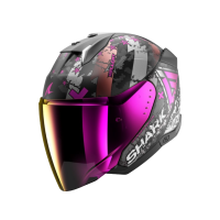 Shark Шлем Skwal I3 Jet Hellcat Mat Black/Chrome/Violet в Кемерове