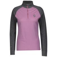 Scott Термокофта женская  Zip Defined Merino dark grey melange/cassis pink в Кемерове