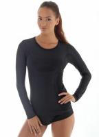 Brubeck Футболка женская дл.рукав Comfort Wool Черный в Кемерове
