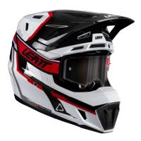Leatt Шлем кроссовый  7.5 V26 White-Red + очки Velocity 4.5 в Кемерове