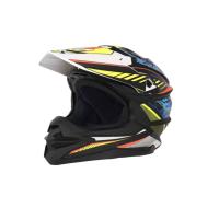 Desment Шлем кроссовый Raptor White-Yellow-Blue graphic в Кемерове