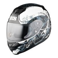IXS Мотошлем HX 215 Curl Черный/Белый в Кемерове