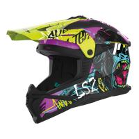 LS2 Шлем MX708 Fast II Gorilla фиолетово-желтый в Кемерове