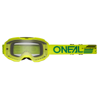 Oneal Маска кроссовая B-10 Solid V.24, желтый, прозрачные линзы Antifog, с защитой от уф лучей в Кемерове
