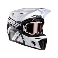 Leatt Мотошлем 9.5 Carbon-White + очки Velocity 6.5 V26 в Кемерове
