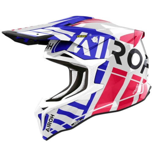 Airoh Мотошлем Strycker Brave Blue/Red Gloss в Кемерове