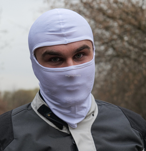 MotoLike Подшлемник Хлопок/Эластан Белый в Кемерове