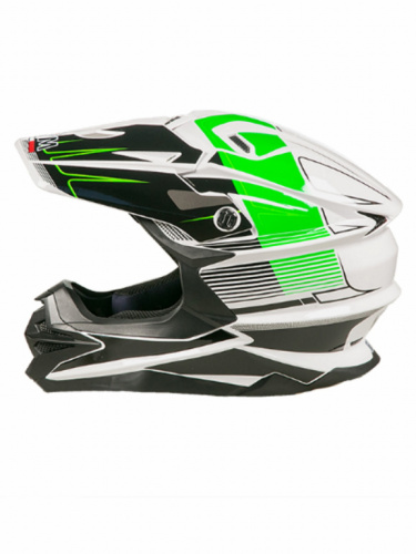 AIM Шлем кроссовый JK803 White/Green в Кемерове