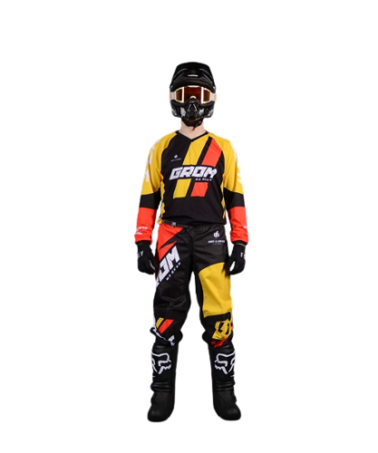 Grom Штаны кроссовые Race Redyellow в Кемерове