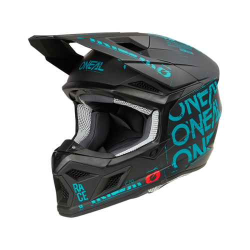 Oneal Шлем кроссовый 3Series Static черный/бирюзовый в Кемерове