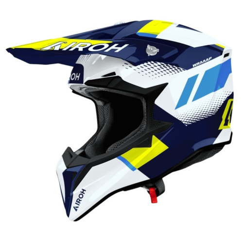 Airoh Шлем Wraaap Vision Yellow-Blue Gloss в Кемерове