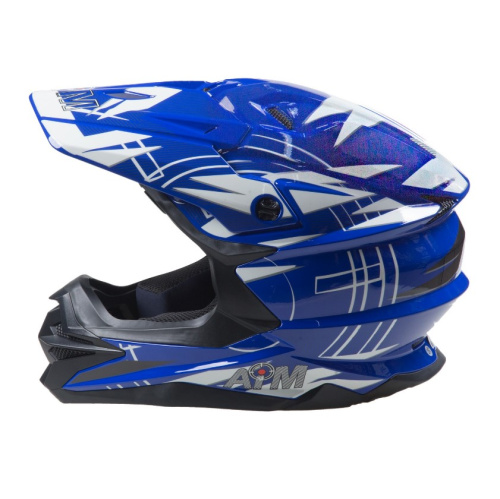 AiM Шлем кроссовый JK803S Blue/White в Кемерове